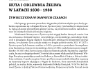 Huta i Odlewnia Żeliwa w latach 1838 - 1988